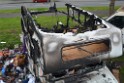 Wohnmobil ausgebrannt Koeln Porz Linder Mauspfad P095